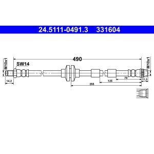 Bremsschlauch ATE 24.5111-0491.3