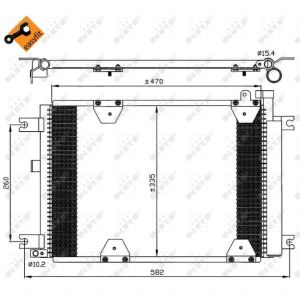 Condensator, airconditioning NRF 35580