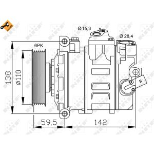 Compresor de aire acondicionado EASY FIT NRF 32146