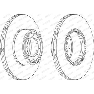 Disco de freno FERODO FCR321A, 1 Pieza