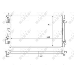 Radiator, motorkoeling NRF 59056