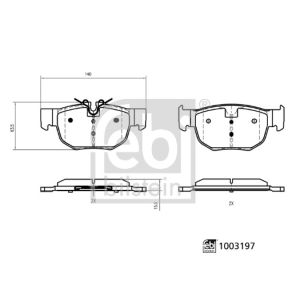 Conjunto de pastilhas de travão FEBI 1003197