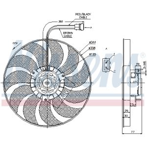 Ventola, raffreddamento motore NISSENS 85676