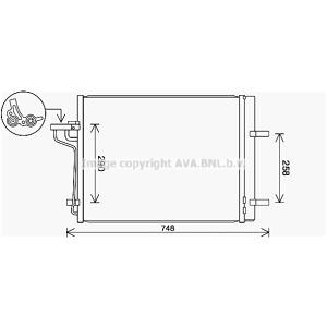 Kondensator, Klimaanlage AVA COOLING FD5647D AVA