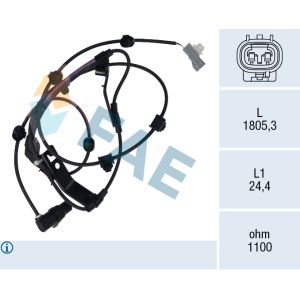Sensor do ABS traseiro, direito FAE 78734