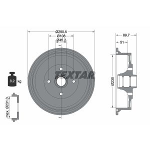 Bremstrommel TEXTAR 94009200