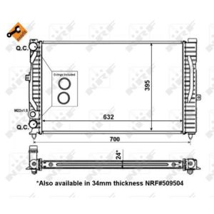 Radiator, motorkoeling EASY FIT NRF 56127