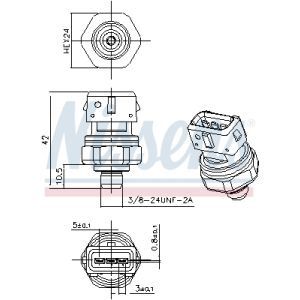 Interruptor de presión, aire acondicionado NISSENS 301069