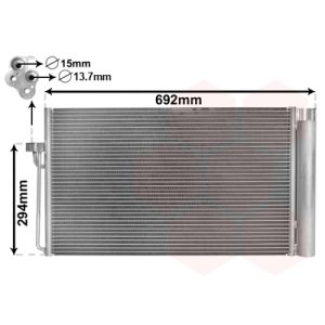 Condensator, airconditioning VAN WEZEL 06005273