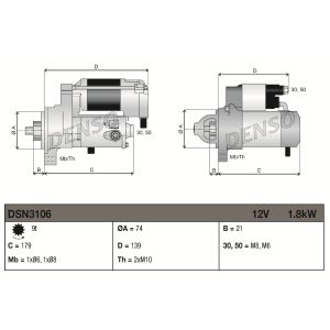 Motor de arranque DENSO DSN3106