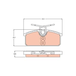 Set di pastiglie freno TRW GDB2165, posteriore