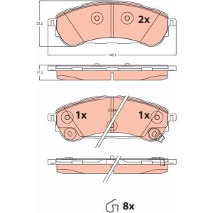 Conjunto de pastilhas de travão TRW GDB2529