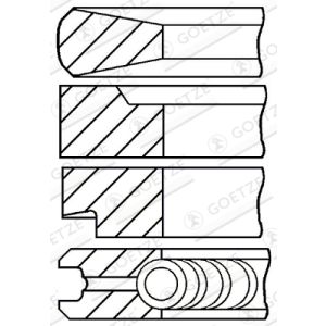Jeu de segments de piston GOETZE 08-100100-00
