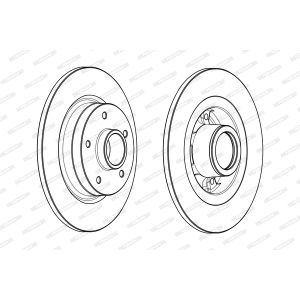 Bremsscheibe FERODO DDF1731-1 hinten, voll, 1 Stück