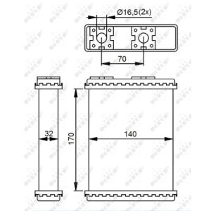 Scambiatore di calore, riscaldamento interno NRF 52230