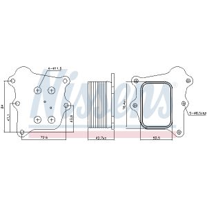 Enfriador de aceite, aceite del motor NISSENS 91250