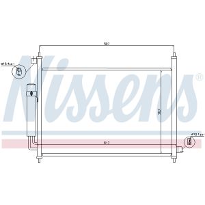 Lauhdutin, ilmastointi ** ENSIMMÄINEN ASENNUS ** NISSENS NIS 940064