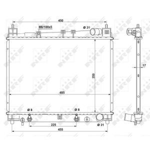 Radiator, motorkoeling EASY FIT NRF 53212