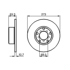 Bremsscheibe BOSCH 0 986 478 055