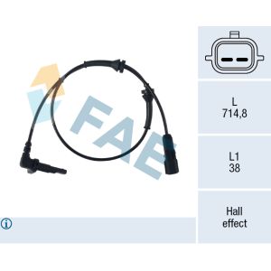 ABS-sensor FAE 78782