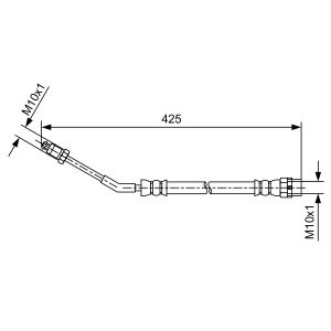 Tubo do travão flexível traseiro, esquerdo BOSCH 1 987 481 579