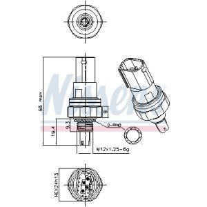 Interruptor de pressão, ar condicionado NISSENS 301117