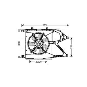 Ventilador, arrefecimento do motor AVA COOLING OL7517