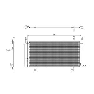 Kondensator, Klimaanlage EASY FIT NRF 350468