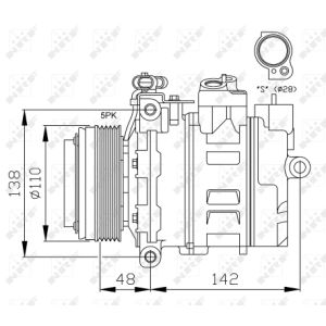 Compressore aria condizionata EASY FIT NRF 32116