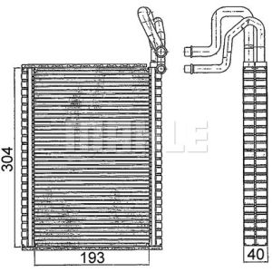 Evaporatore, impianto di climatizzazione MAHLE AE 116 000S