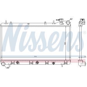 Radiador, refrigeración de motor NISSENS 64186