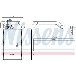 Warmtewisselaar, interieur verwarming NISSENS 707324