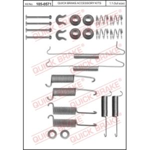 Toebehorenset, remschoenen QUICK BRAKE 105-0571