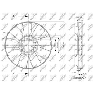 Roue de ventilateur (refroidissement du moteur) NRF 49843