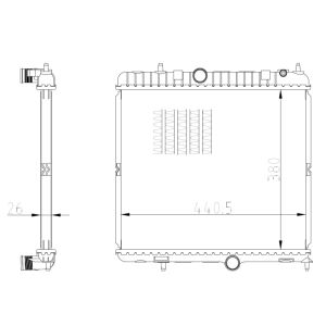 Radiador, arrefecimento do motor NRF 550021