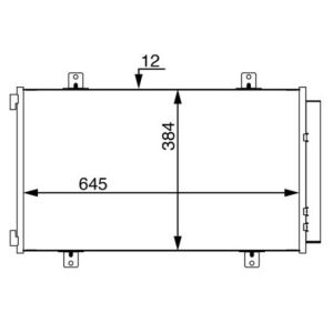 Condensador, ar condicionado BEHR MAHLE AC 70 000S