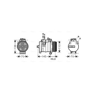 Compressor, ar condicionado AVA COOLING BWAK334
