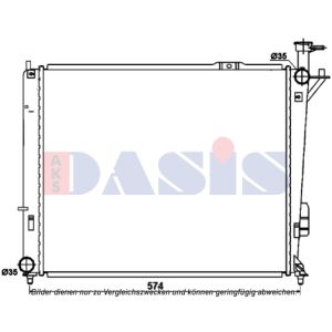 Arrefecedor do motor AKS DASIS 560092N