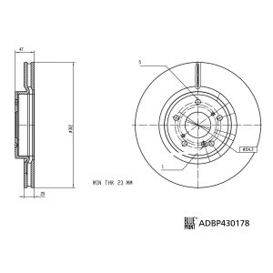 Disco de travão BLUE PRINT ADBP430178