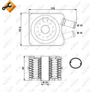 Ölkühler, Motoröl NRF 31306