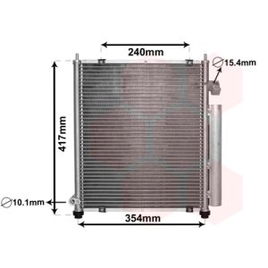 Condensator, airconditioning VAN WEZEL 25005197