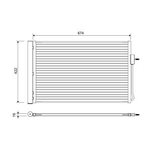 Kondensator, Klimaanlage VALEO 822662