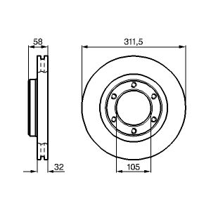 Bremsscheibe BOSCH 0 986 478 580
