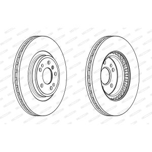 Bremsscheibe FERODO DDF2203C-1 vorne, belüftet, 1 Stück