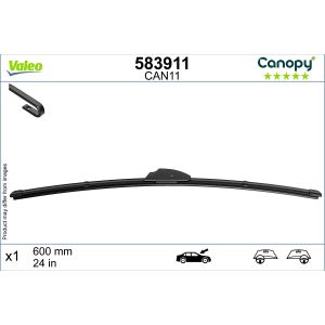 Ruitenwisser VALEO Canopy 583911 600mm, voor, 1 Stuk