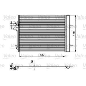 Condensador, sistema de ar condicionado VALEO 814021