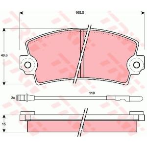 Bremsbelagsatz TRW GDB1303, Vorne