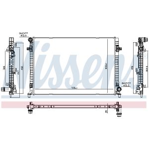 Radiador, refrigeración de motor NISSENS 606705