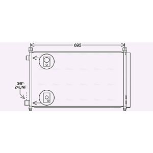 A/C-kondensor AVA COOLING DN5456D