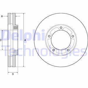 Jarrulevy DELPHI BG9139 etupuolella/tuuletettu/1 kpl